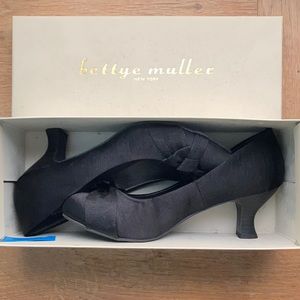 Bettye Muller Black Suede Pumps